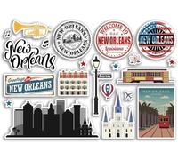 New Orleans 79151 Lot d'autocollants en vinyle pour bagage ou ordinateur portable Format A5