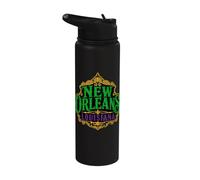 New Orleans Louisiana Lampadaire Mardi Gras Couleurs Vieillies Stainless Steel Insulated Water Bottle