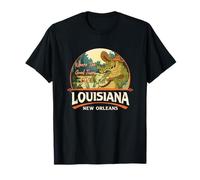 New Orleans Louisiane LA USA Swamp Alligator Jouant au banjo T-Shirt