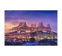 New Orleans, Louisiane, Pont Crescent City Connection，1000 Pièces Puzzle pour Adultes Puzzle Coloré 1000 Pièces Adultes, Puzzles Classiques Puzzle en Papier 1000 Pièces（50x70cm）-T63