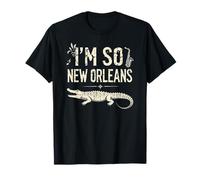 New Orleans Roots - Vintage Gator Mardi Gras Design T-Shirt
