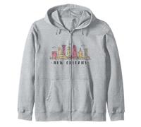 New Orleans Skyline NOLA Vintage New Orleans Louisiane Sweat à Capuche
