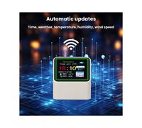 New Portable Wifi Weather Station Display Weather Temperature Humidity Alarm Clock Desktop Decoration STV08 A