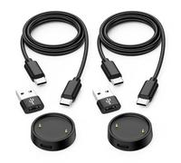 NEW POW USB C Câble de Charge Montre Connectée pour Amazfit Active 2/Amazfit Bip 6 Chargeur de Recharge USB C Portable pour Amazfit Smartwatch avec Câble Type-C de 1 M, Adaptateur de USB A, 2PCS