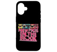 New Pugs on The Block Funny Pug Owner Pop Culture Gift Coque pour iPhone 16