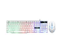 New Rainbow Suspension Backlight Gaming Clavier Filaire Et Souris Set Clavier USB Souris