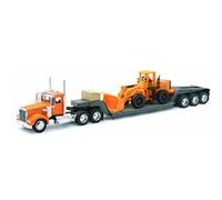 New Ray 10623 Kenworth W900 Lowboy With Construction Tractor G