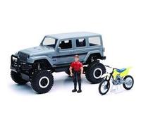 New Ray - Jeep Sahara Avec Moto Et Figurine Multicolore Multicolore G