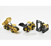 New Raycoffret 3 Engins De Chantier Volvo Window Box,32095,Jaune