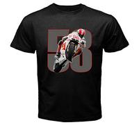 New RIP Marco Simoncelli Super Sic Moto GP Rider Men's T-Shirt Noir XL