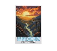 New River Gorge Bridge West，Puzzle 1500 Pieces of Paper Puzzles Suitable for Adults Children Families Stress Relief Puzzle Games（57x87cm）-FS15