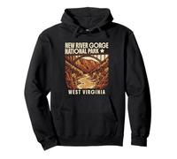 New River Gorge National Park West Virginia Design Vintage Sweat à Capuche