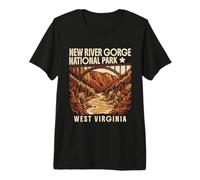 New River Gorge National Park West Virginia Design Vintage T-Shirt Haut de Gamme