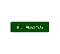 New Road Sign The Italian Way Plaque de rue pour pâtes lasagnes 10,2 x 40,6 cm