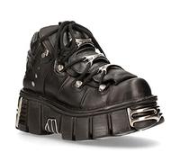 New Rock 106 S1 Unisex Goth Punk Noir Métallique Plateforme Fashion Bottiness 9
