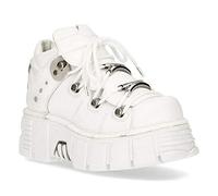 New Rock 106N-S8 Tour Unisexe 100% Cuir Blanc Goth Plate-Forme Punk Mode Bottines Chaussure 5