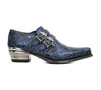 New Rock 7960 Chaussures à Talons en Acier Avec Boucle en Cuir en Relief