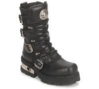 Bottines New Rock Unissex - Talon Bloc en Métal Noir - 40 EU