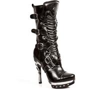 New Rock Boots Femmes Punk Gothic Bottes - Style PUNK001 C1 Noir