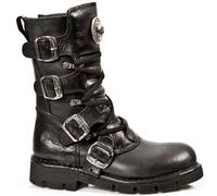New Rock Boots Unisexe Punk Gothic Bottes - Style 1473 S1 Noir
