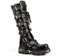 New Rock Boots Unisexe Punk Gothic Bottes - Style 161 S1 Noir