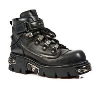 New Rock Boots Unisexe Punk Gothic Bottes - Style 654 S1 Noir