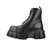 New Rock - Bottes à lacets élégantes - Femme - Chaussures - Noir - Taille: 39 EU