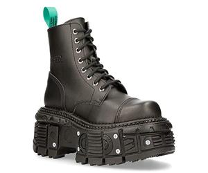 New Rock BOTTES TANKMILI083C-V2 Végétalien Combat Noir Platform Motard Goth Punk Chaussures 12