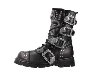 New Rock - Bottines à lacets confort - Femme - Chaussures - Noir - Taille: 37 EU