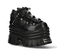 New Rock Bottines à Plateforme Epaisse Noires Style Gothique Punk M-106-C181
