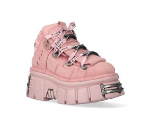 New Rock Bottines à Plateformes Gothiques Punk Roses M-106-C153
