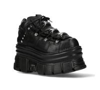 New Rock Bottines Epaisses Style Gothique Punk Noires M-106-C178