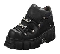 New Rock - Bottines Platforme en Cuir Noir, M106N-S6 Unisex - 41 EU