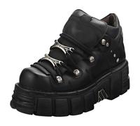 New Rock - Bottines Platforme en Cuir Noir, M106N-S6 Unisex - 42 EU