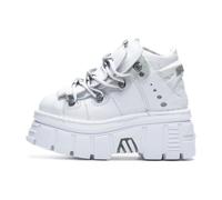 New Rock - Chaussures de Tour en Cuir Blanc - Femme - Chaussures - Blanc - Taille: 39 EU