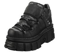 New Rock Chaussures Plateformes en Cuir Noir - M106N-S52 Unisexe - 39 EU