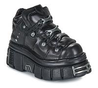 New Rock Chaussures 106 Hommes Noir avec plateforme et décorations Metallic Urban Black Shoes M.106-S112-41