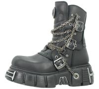 New Rock, Femme, Chaussures, Noir, Taille: 40 EU Bottines Métalliques