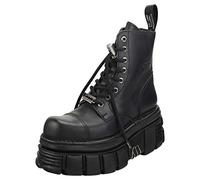 New Rock Combat Boots Mixte adulte Black Bottes Plate-forme