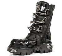 New Rock Hommes 727 S1 Bottes Motardes, Noir (Black), 44