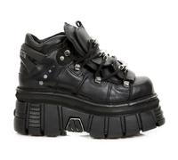 New Rock M 106-S29 Tour Chaussures Métallique Cuir Noir Biker Gothique Bottes