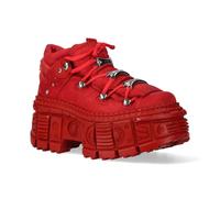 New Rock M-106WALL-C13 Unisexe Rouge Métallique Cuir Goth Plateforme Bottines