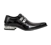 New Rock M-2246-S14 NEWMAN CHAUSSURES Boucle en Cuir Noir Talon en Acier 45
