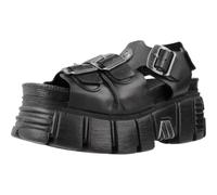 New Rock Bottines Bio Metallic style punk urbain en cuir bovin avec semelle PU-Ultra et talon plat 8 cm modèle M.BIOS101SF-C1 pour unisexe au design emblématique collection Bio 38
