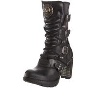 New Rock Femme TR003-S1 Richelieus, Noir (Black 001), 42 EU