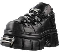 New Rock 106 Bottines pour homme avec plateforme et ornements Metallic Urban Black Shoes M.106-S112, Noir , 44 EU