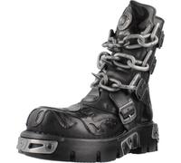 Bottines Plateformes New Rock - Cuir Noir, Unisexe M-727-S5 - 39