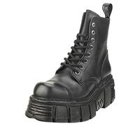 Bottines Plateformes New Rock - Noir en Cuir, Unissexe - 36 EU