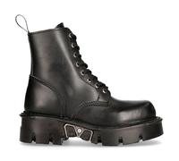 New Rock Mili-084N-S3 Noir Gothique Bottes Militaire Unisexe 8 Trou Motard Shoes