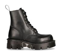 New Rock Mili-084N-S3 Noir Gothique Bottes Militaire Unisexe 8 Trou Motard Shoes